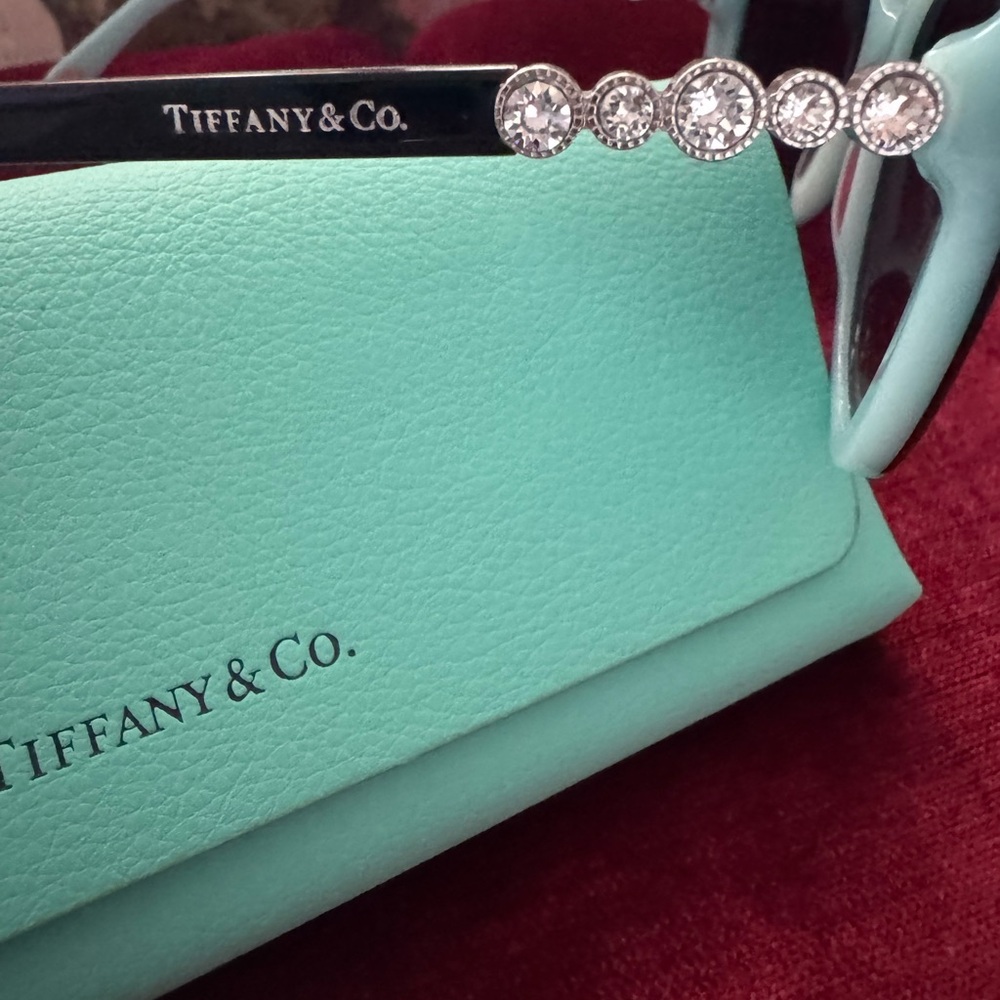 Tiffany & Co. Black Sunglasses with Mint Green Case